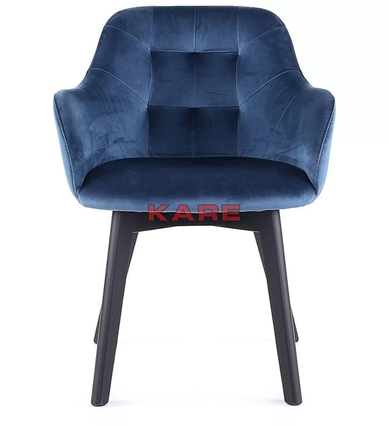 KARE Design Stühle | Armlehnstuhl Black Lady Velvet Blau