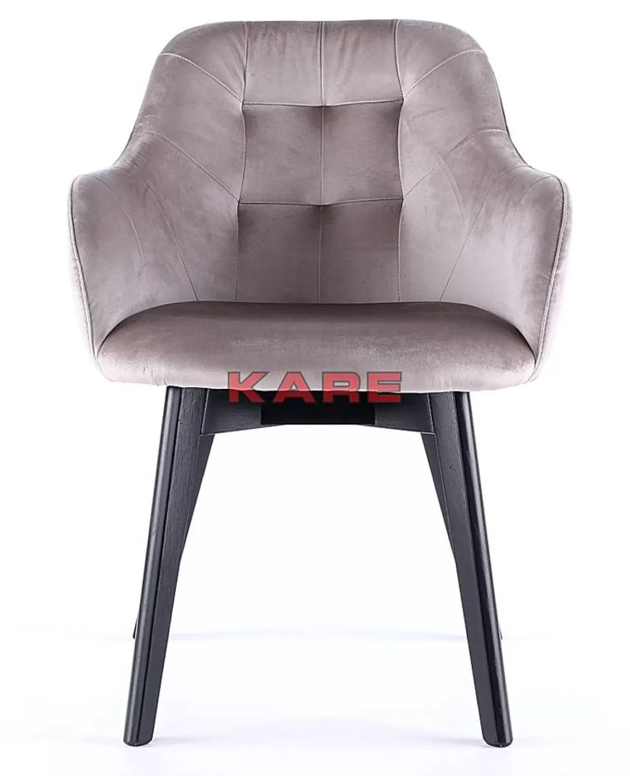 KARE Design Stühle | Armlehnstuhl Black Lady Velvet Grau