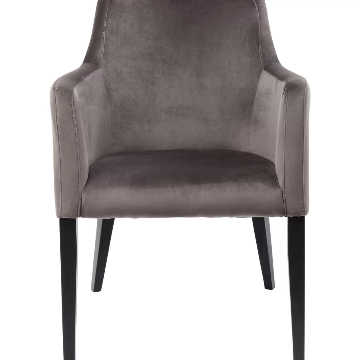 KARE Design Stühle | Armlehnstuhl Black Mode Velvet Grau
