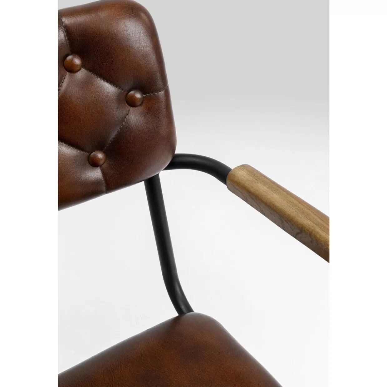 KARE Design Stühle | Armlehnstuhl Salsa Leder Braun