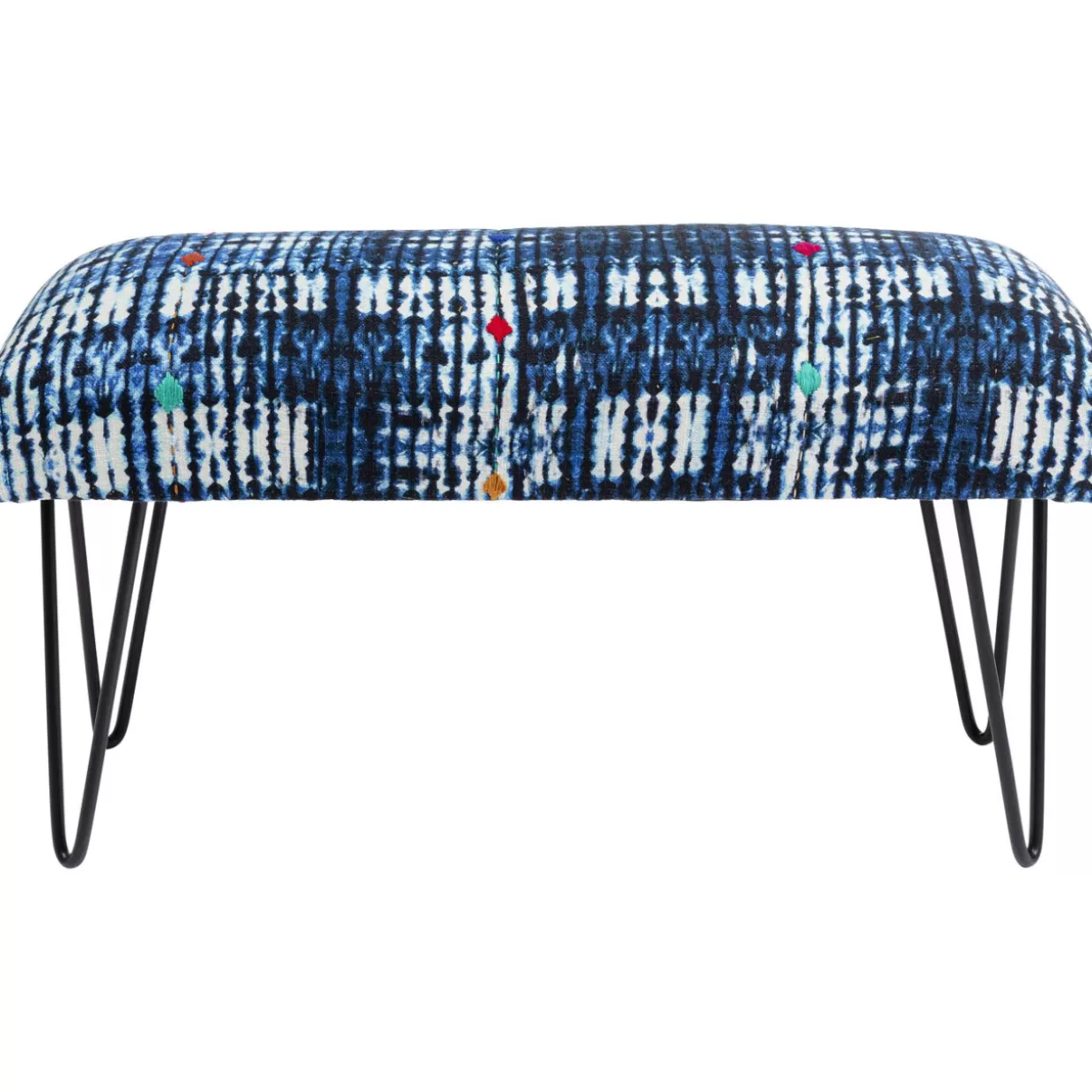 KARE Design Sitzbänke | Bank Desna Patchwork Blau 80Cm