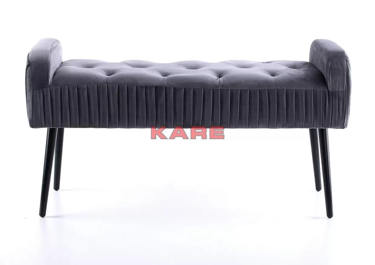 KARE Design Sitzbänke | Bank Lofty Grau Schwarz