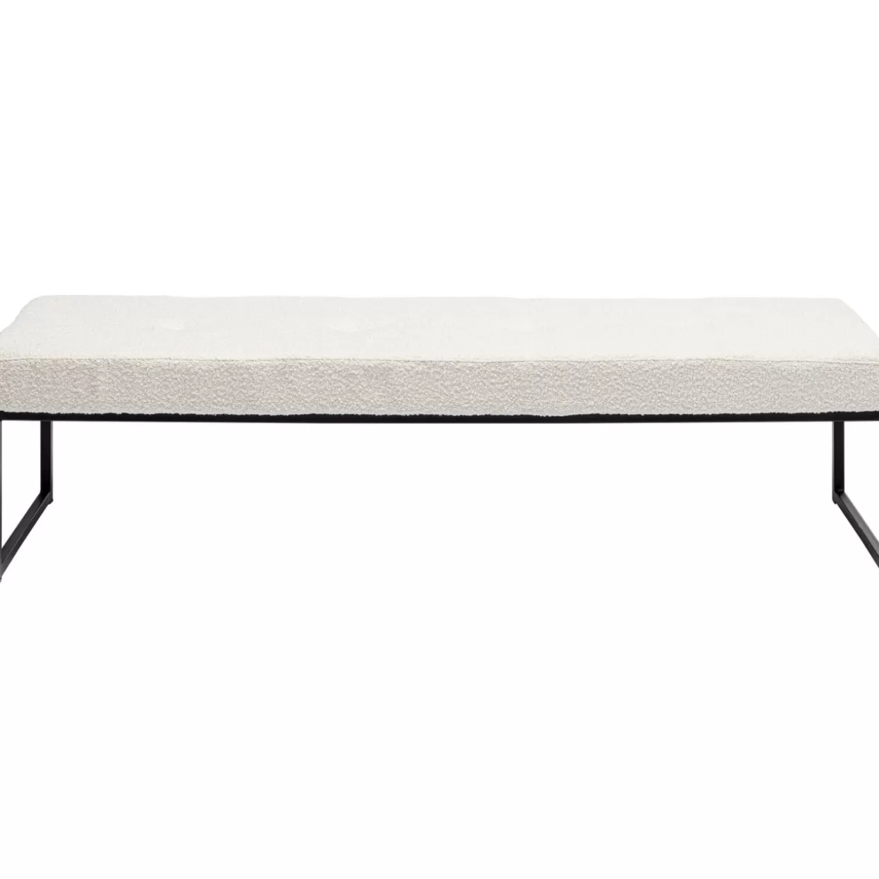 KARE Design Sitzbänke | Bank Smart Boucle Creme Schwarz 150Cm
