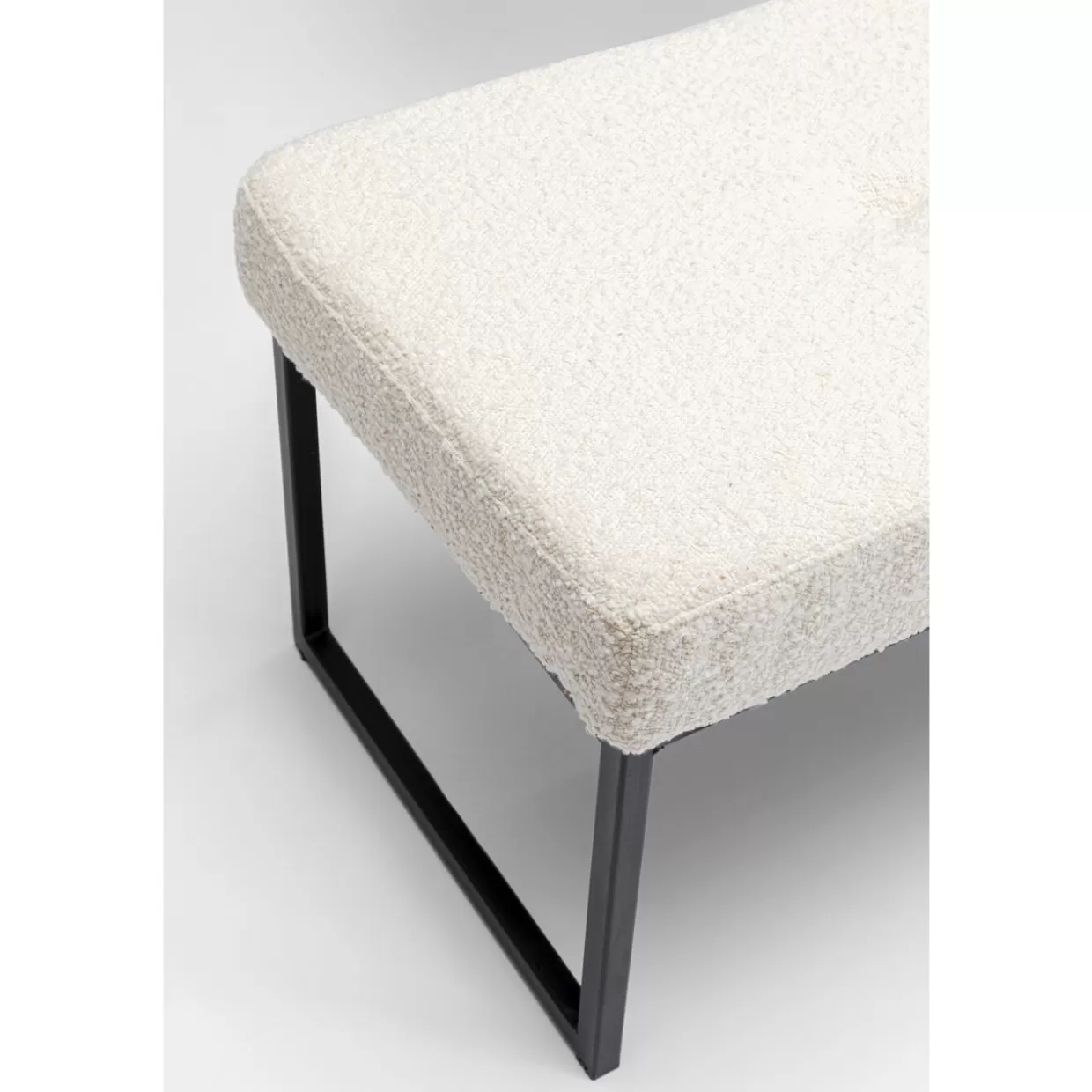 KARE Design Sitzbänke | Bank Smart Boucle Creme Schwarz 150Cm