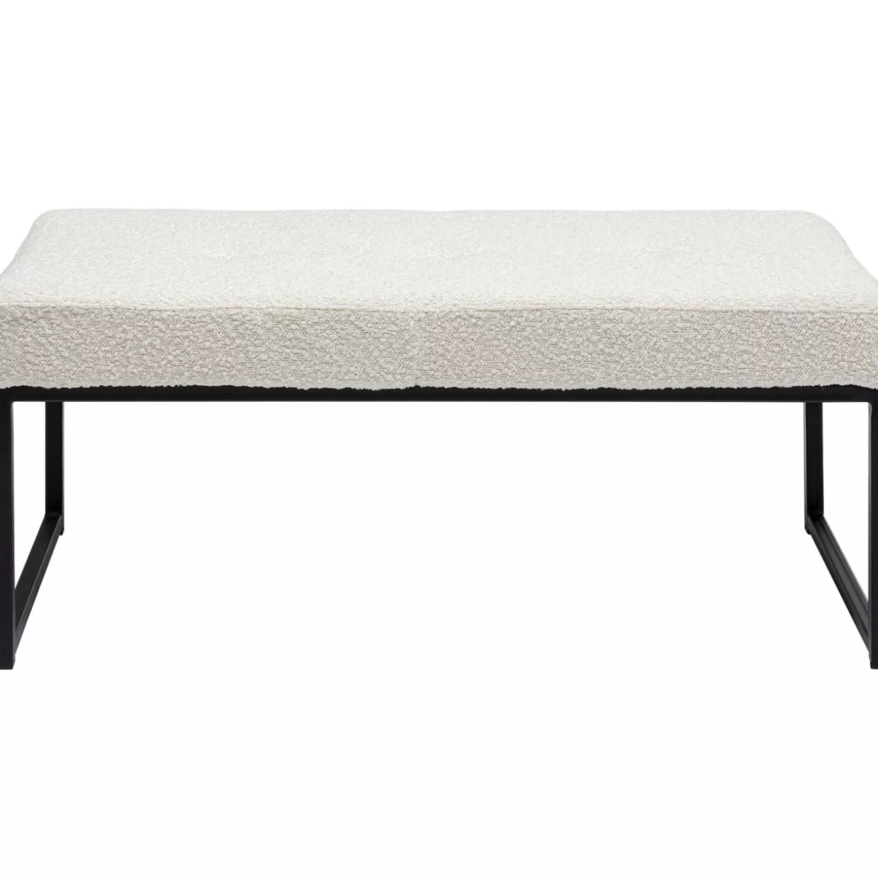 KARE Design Sitzbänke | Bank Smart Boucle Creme Schwarz 90Cm