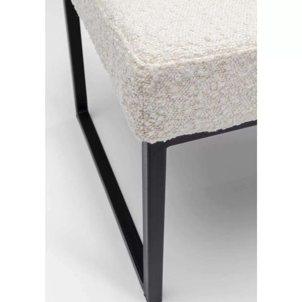 KARE Design Sitzbänke | Bank Smart Boucle Creme Schwarz 90Cm