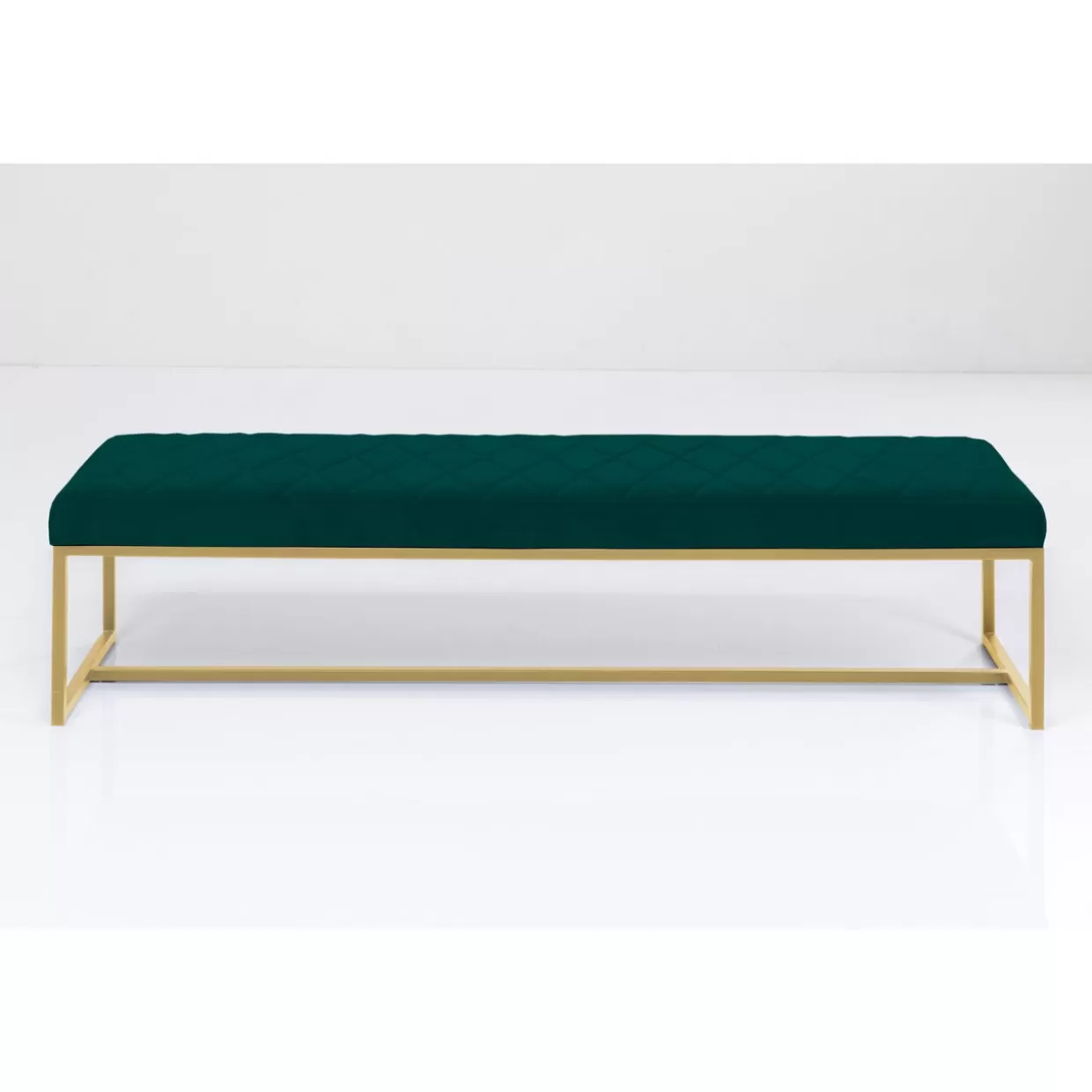 KARE Design Sitzbänke | Bank Smart Dunkelgrun Messing 150X40Cm