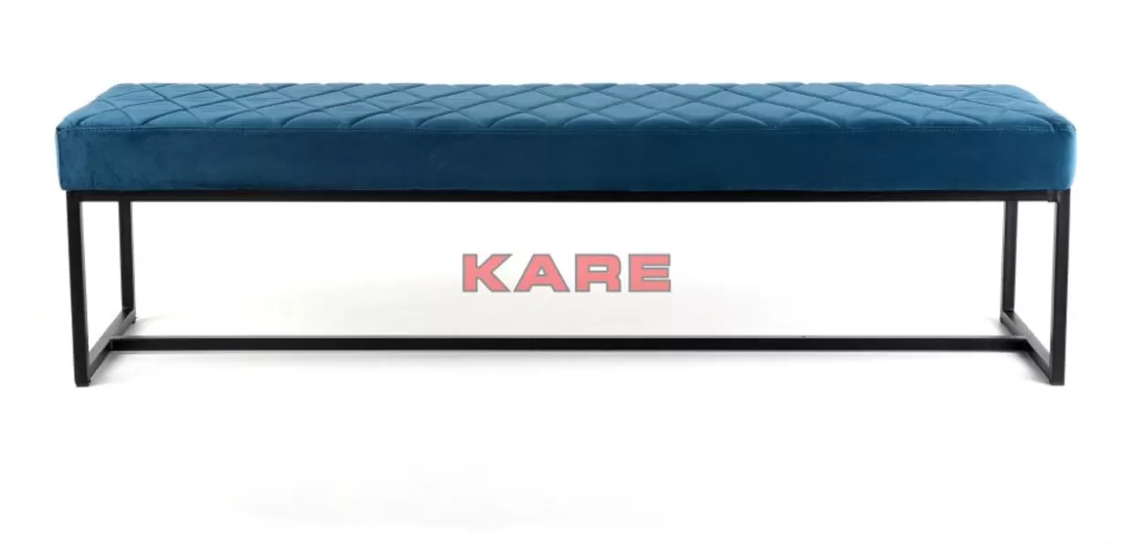 KARE Design Sitzbänke | Bank Smart Petrol Schwarz 150X40Cm