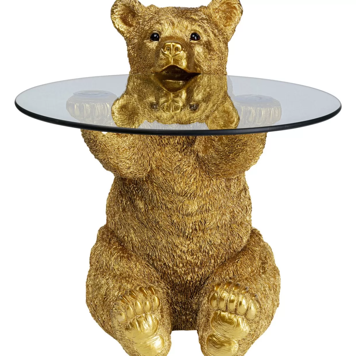 KARE Design Tische | Beistelltisch Animal Bear Gold O40Cm
