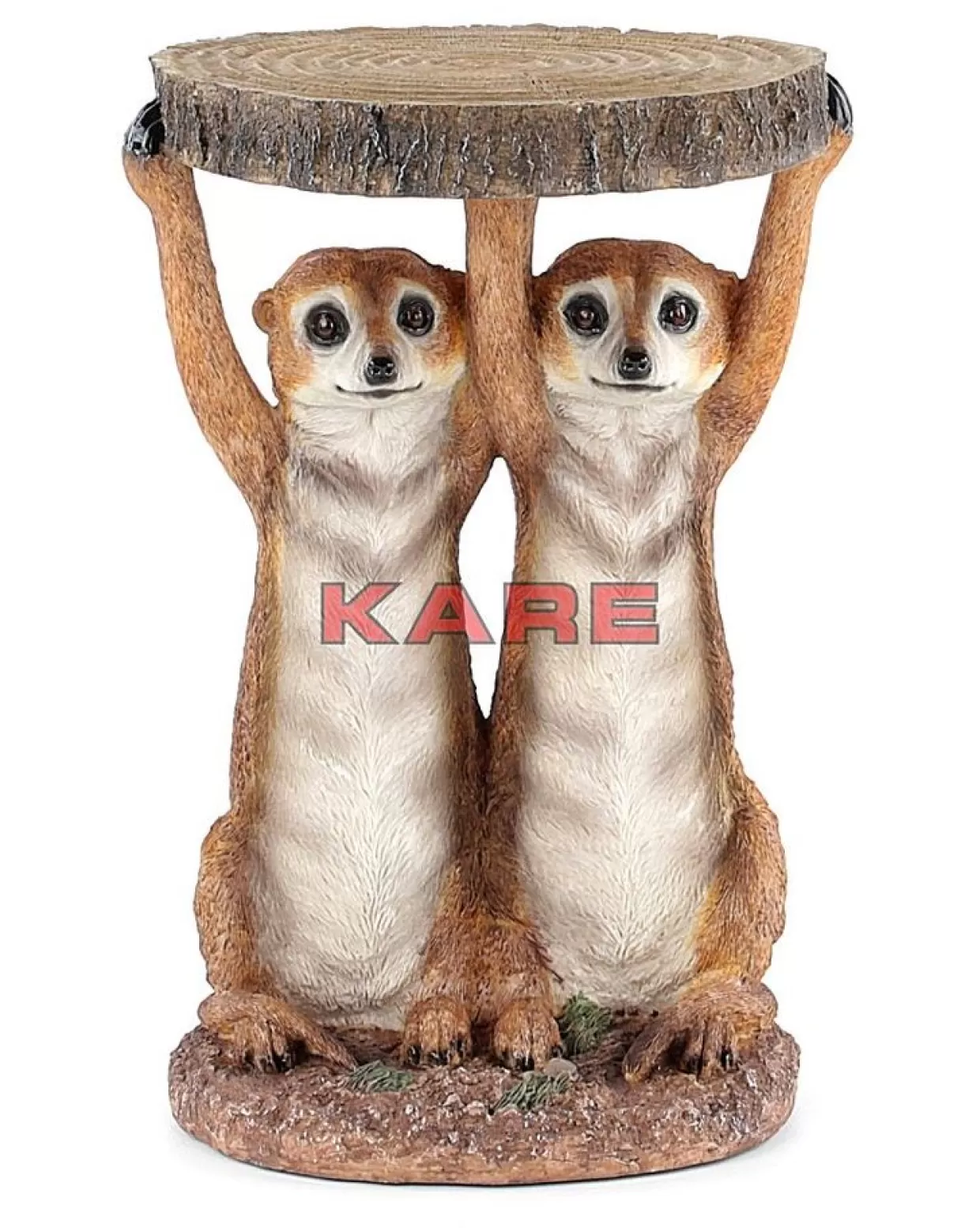 KARE Design Tische | Beistelltisch Animal Meerkat Sisters O33Cm