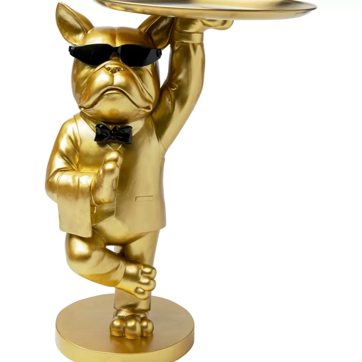 KARE Design Tische | Beistelltisch Cool Bulldog Tray Gold 34X55Cm
