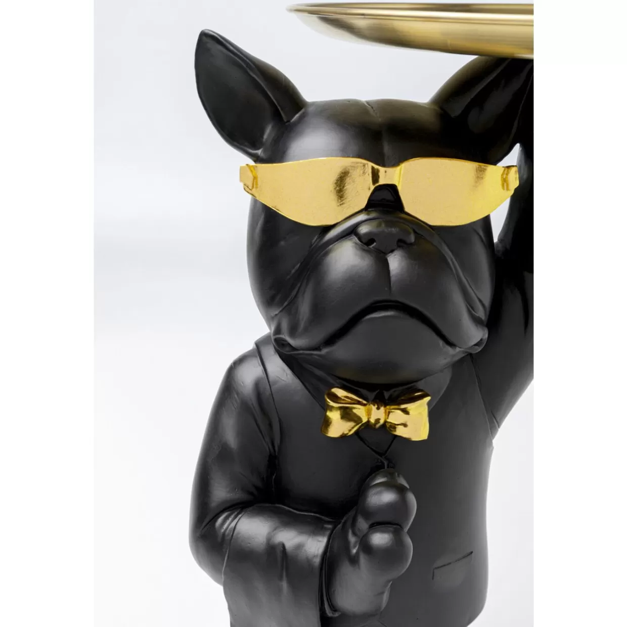 KARE Design Tische | Beistelltisch Cool Bulldog Tray Schwarz 34X55Cm