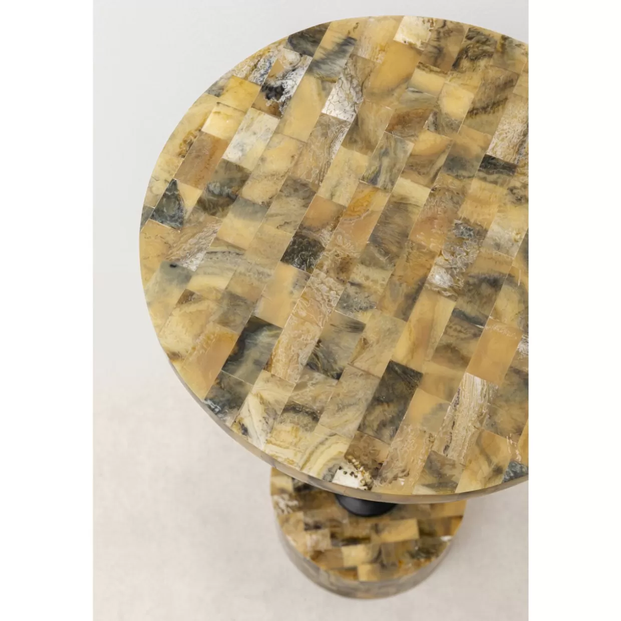 KARE Design Tische | Beistelltisch Domero Mosaic Grau O25Cm