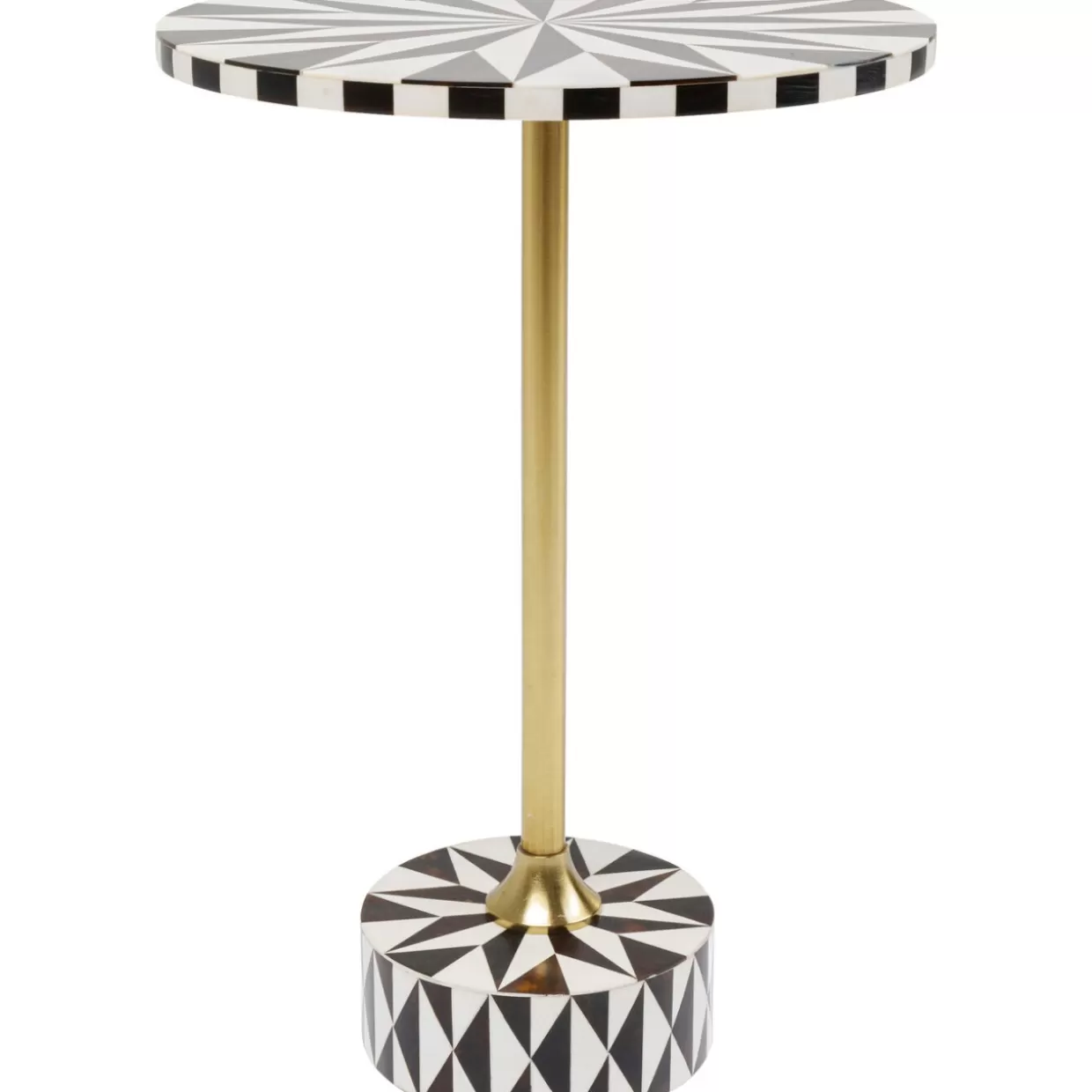 KARE Design Tische | Beistelltisch Domero Star Braun Weis O40Cm