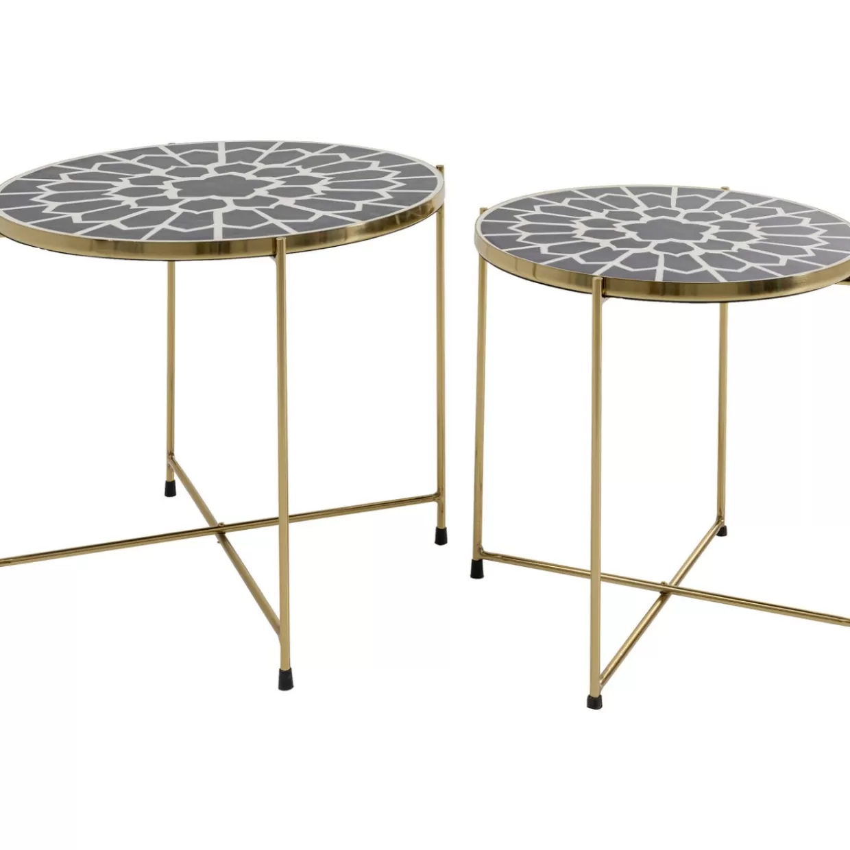 KARE Design Tische | Beistelltisch Priya Schwarz (2/Set)
