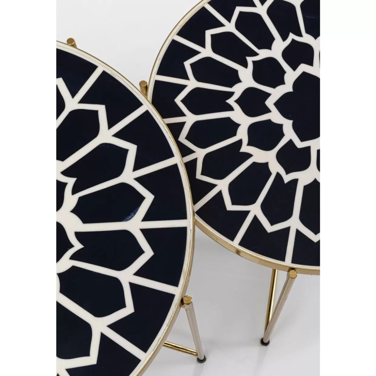 KARE Design Tische | Beistelltisch Priya Schwarz (2/Set)