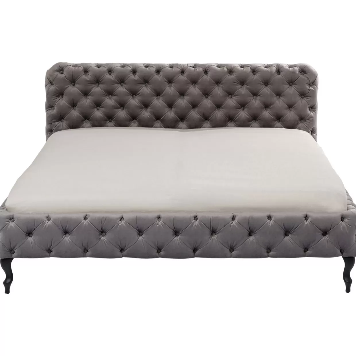 KARE Design Betten | Bett Desire Velvet Silbergrau 180X200 Cm