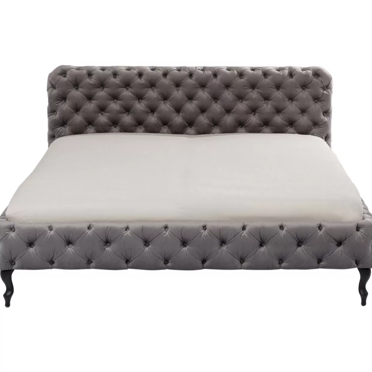 KARE Design Betten | Bett Desire Velvet Silbergrau 200X200Cm