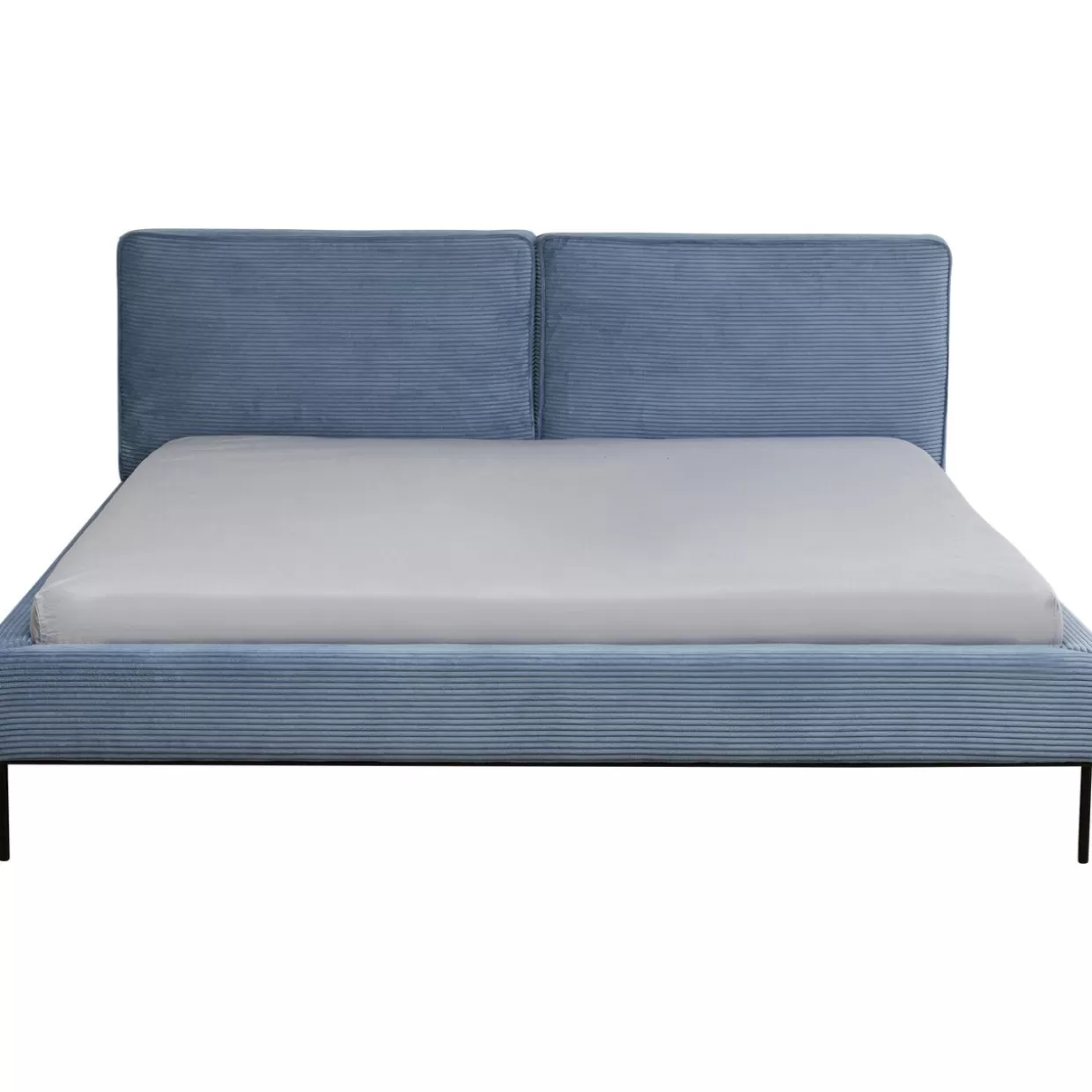 KARE Design Betten | Bett East Side Cord Blau 160X200Cm