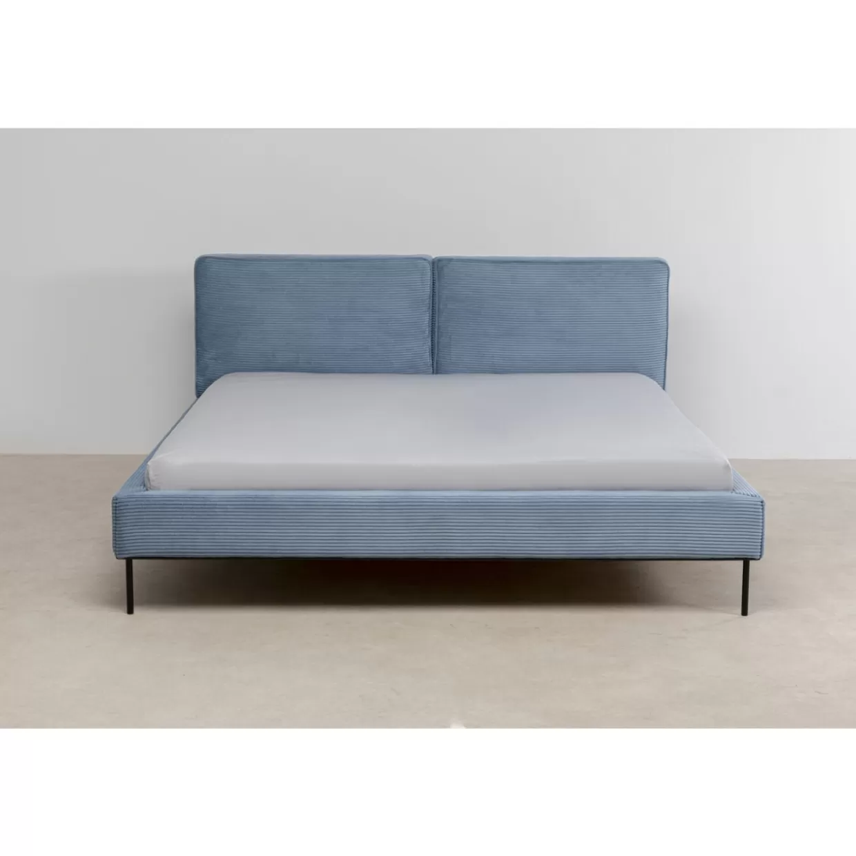 KARE Design Betten | Bett East Side Cord Blau 180X200Cm