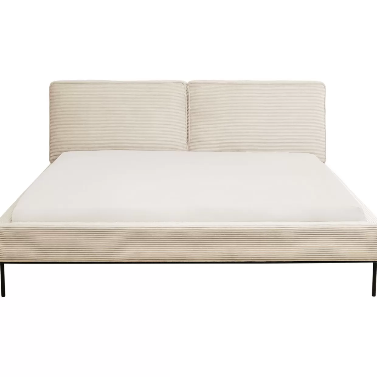 KARE Design Betten | Bett East Side Cord Creme 160X200Cm
