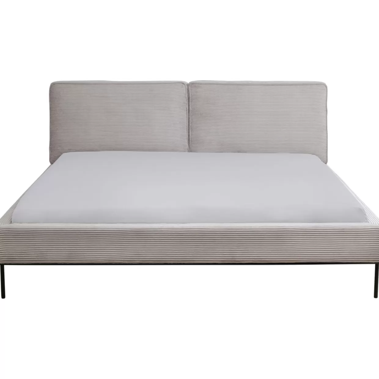 KARE Design Betten | Bett East Side Cord Grau 160X200Cm