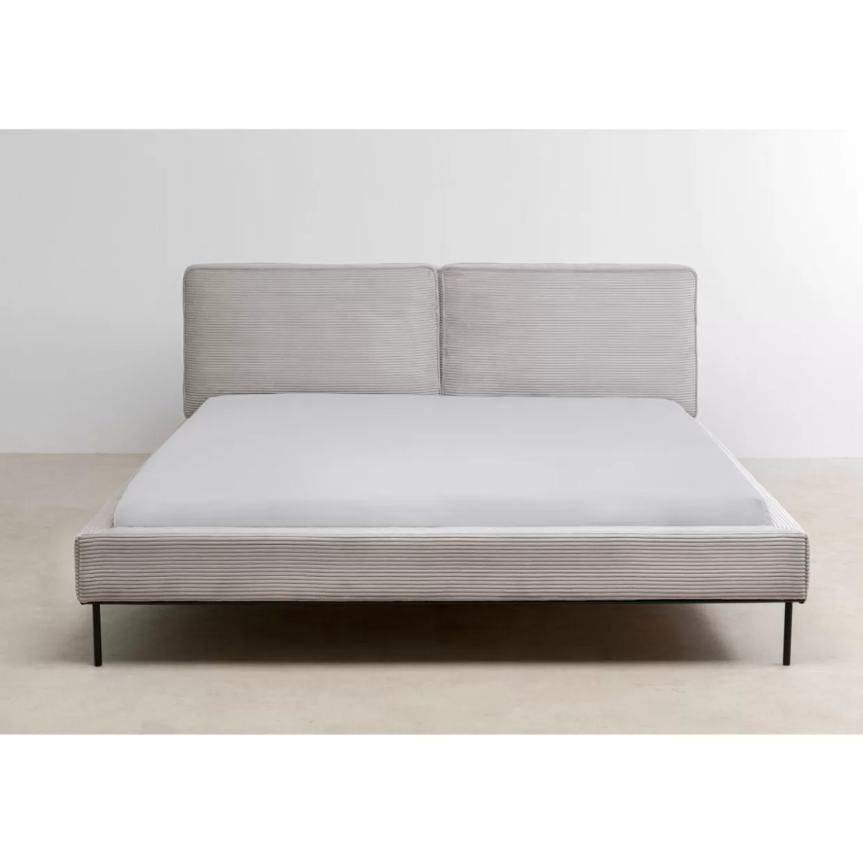 KARE Design Betten | Bett East Side Cord Grau 180X200Cm