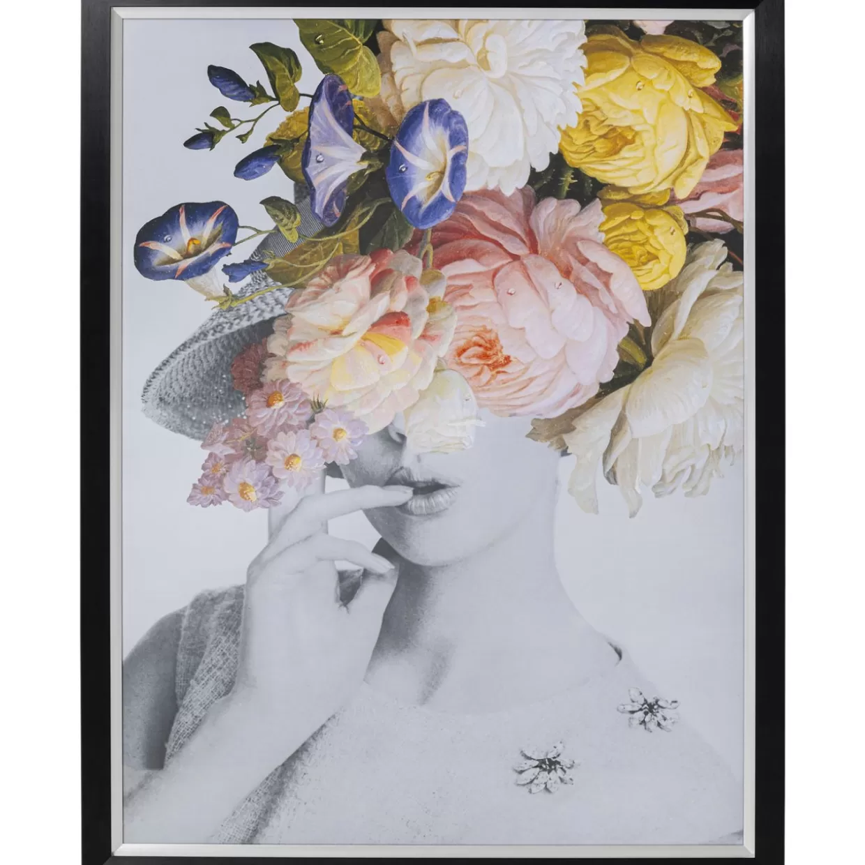 KARE Design Bilder | Bild Frame Flower Lady Pastell 152X117