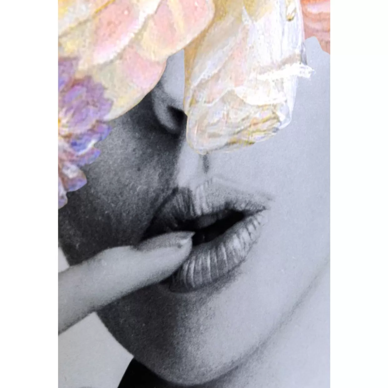 KARE Design Bilder | Bild Frame Flower Lady Pastell 152X117