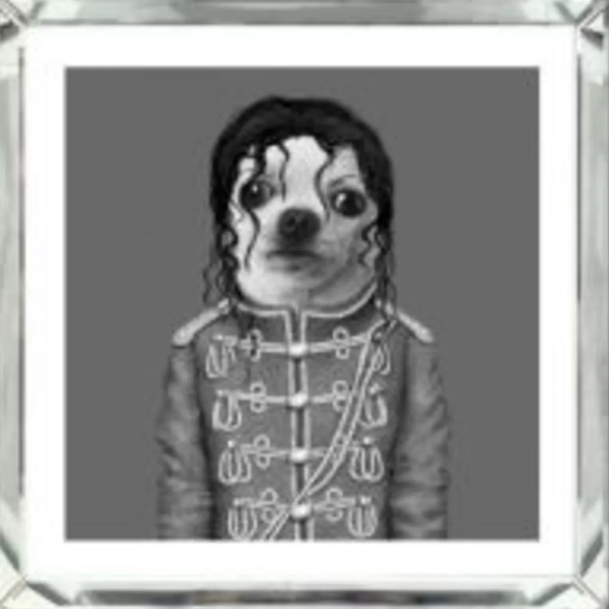KARE Design Bilder | Bild Frame Mirror King Dog 60X60