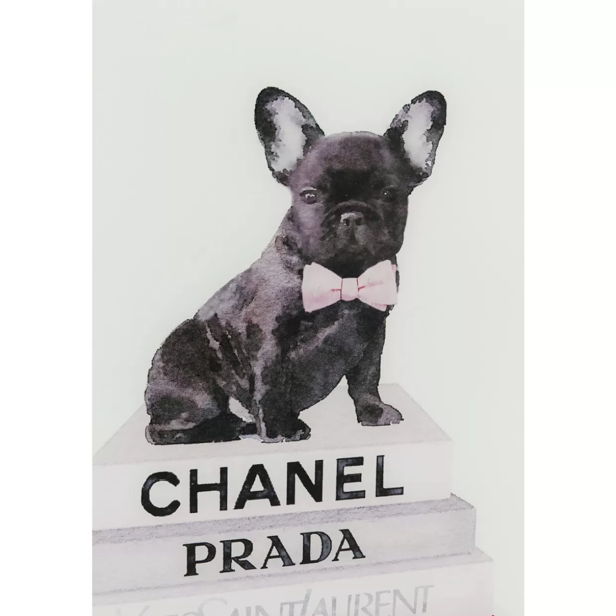 KARE Design Bilder | Bild Glas Fashion Dog 60X80Cm