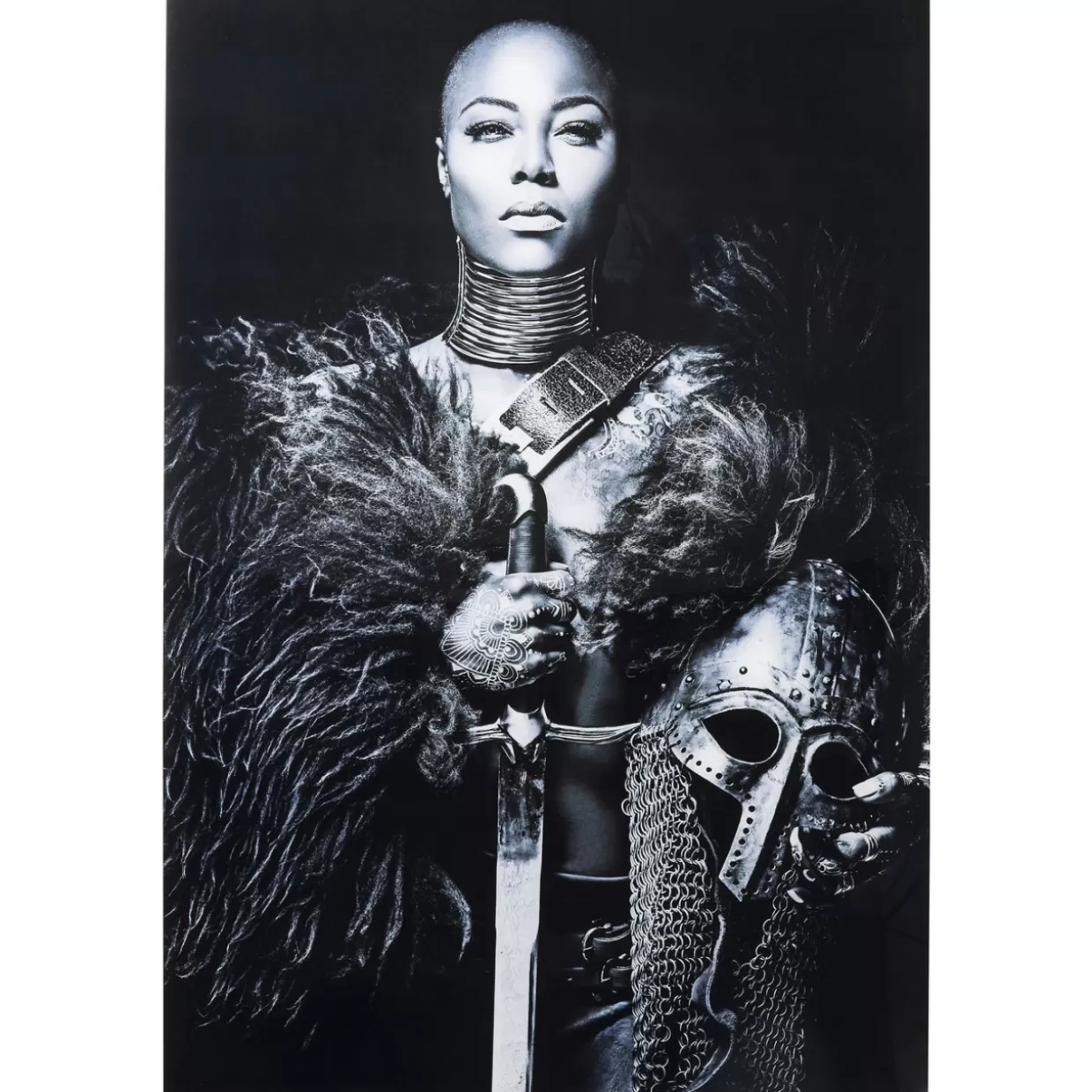 KARE Design Bilder | Bild Glas Lady Knight 100X150Cm