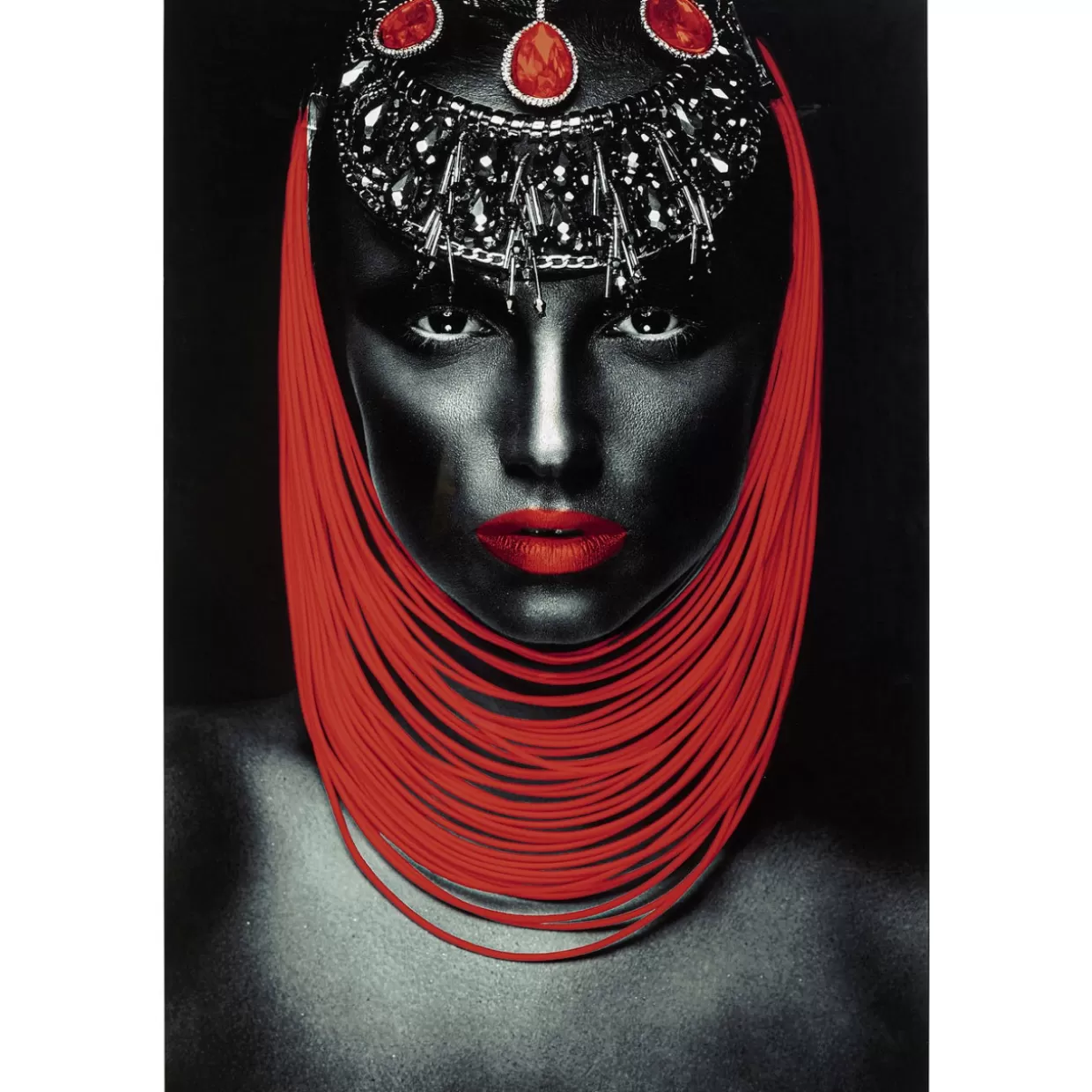 KARE Design Bilder | Bild Glas Lady Red Lips 80X120