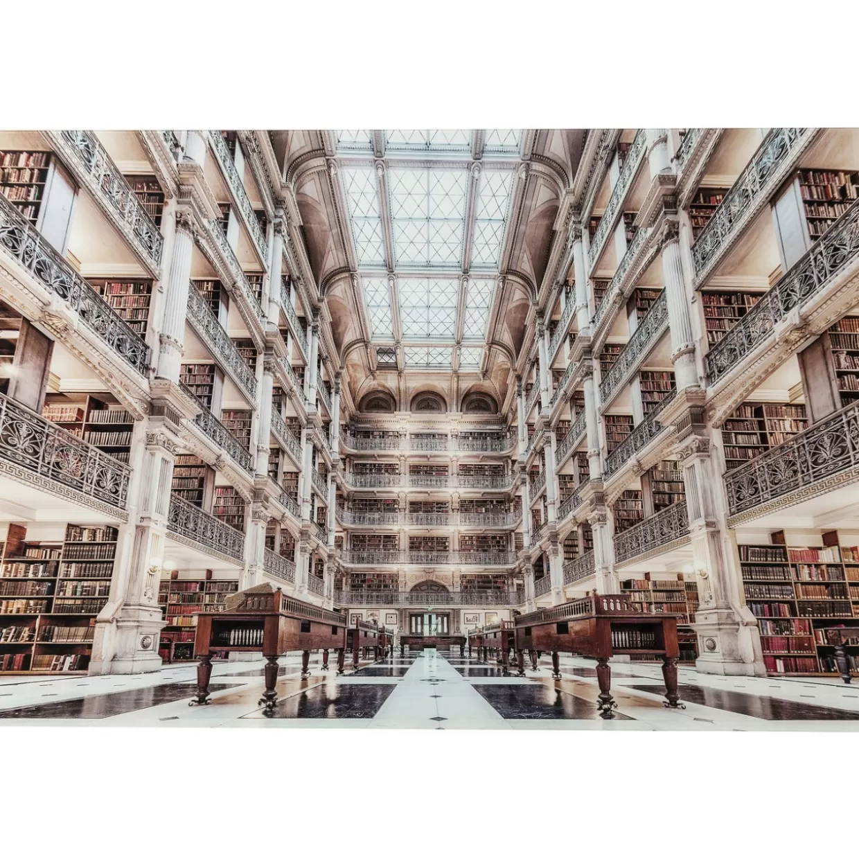 KARE Design Bilder | Bild Glas Library 150X100Cm