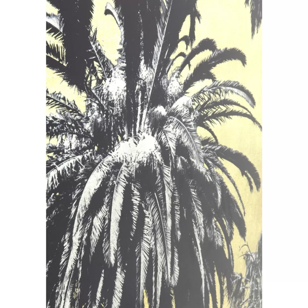 KARE Design Bilder | Bild Glas Metallic Palms 180X120Cm