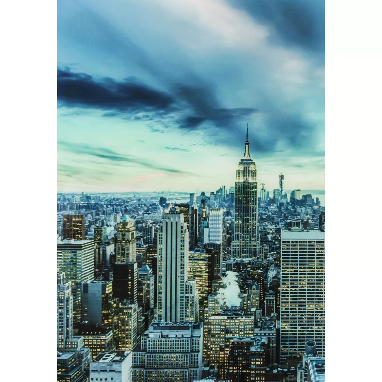 KARE Design Bilder | Bild Glas New York Sunset 120X160Cm