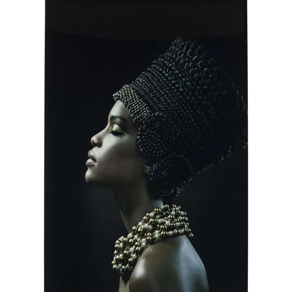 KARE Design Bilder | Bild Glas Royal Headdress Profile 100X150Cm