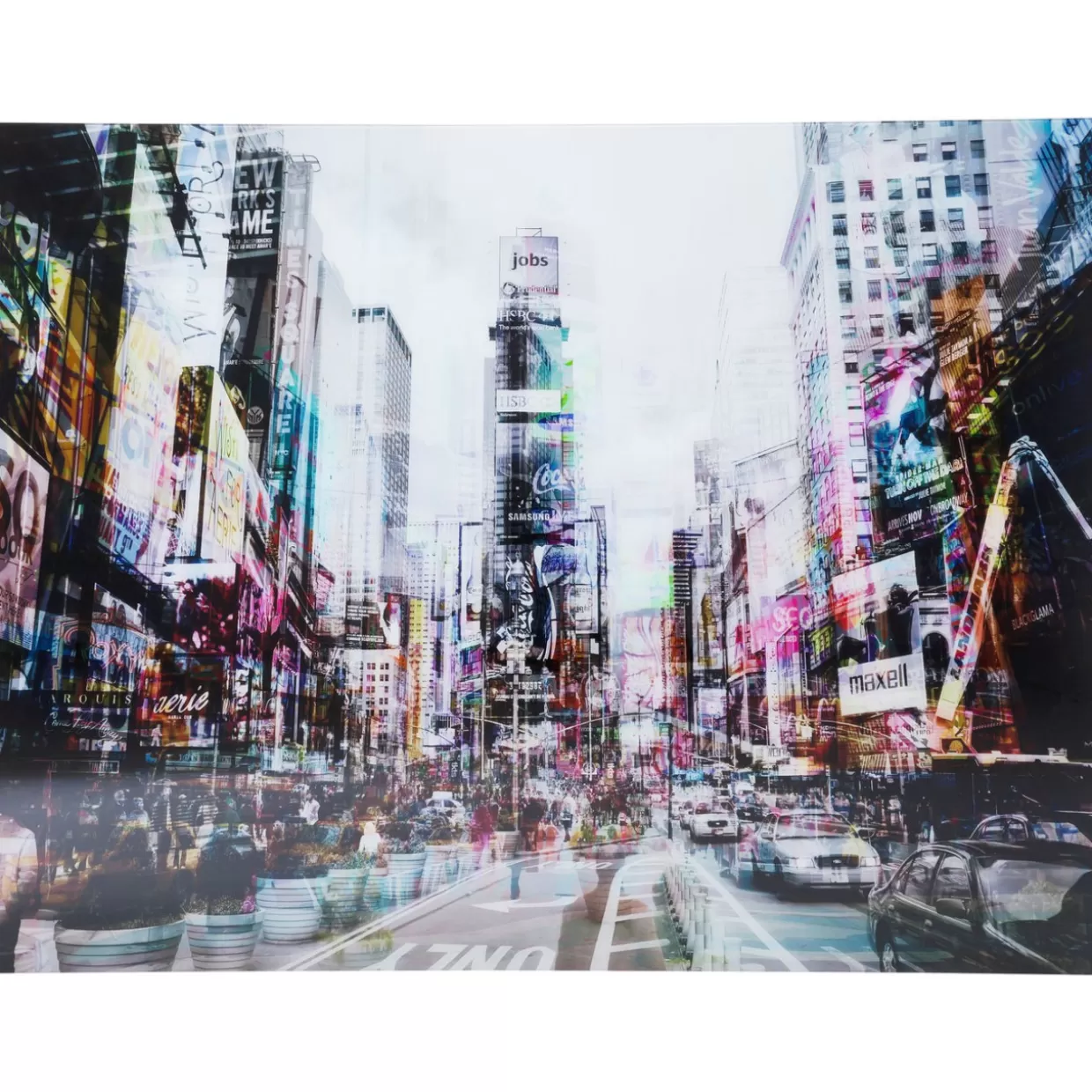 KARE Design Bilder | Bild Glas Times Square Move 160X120Cm