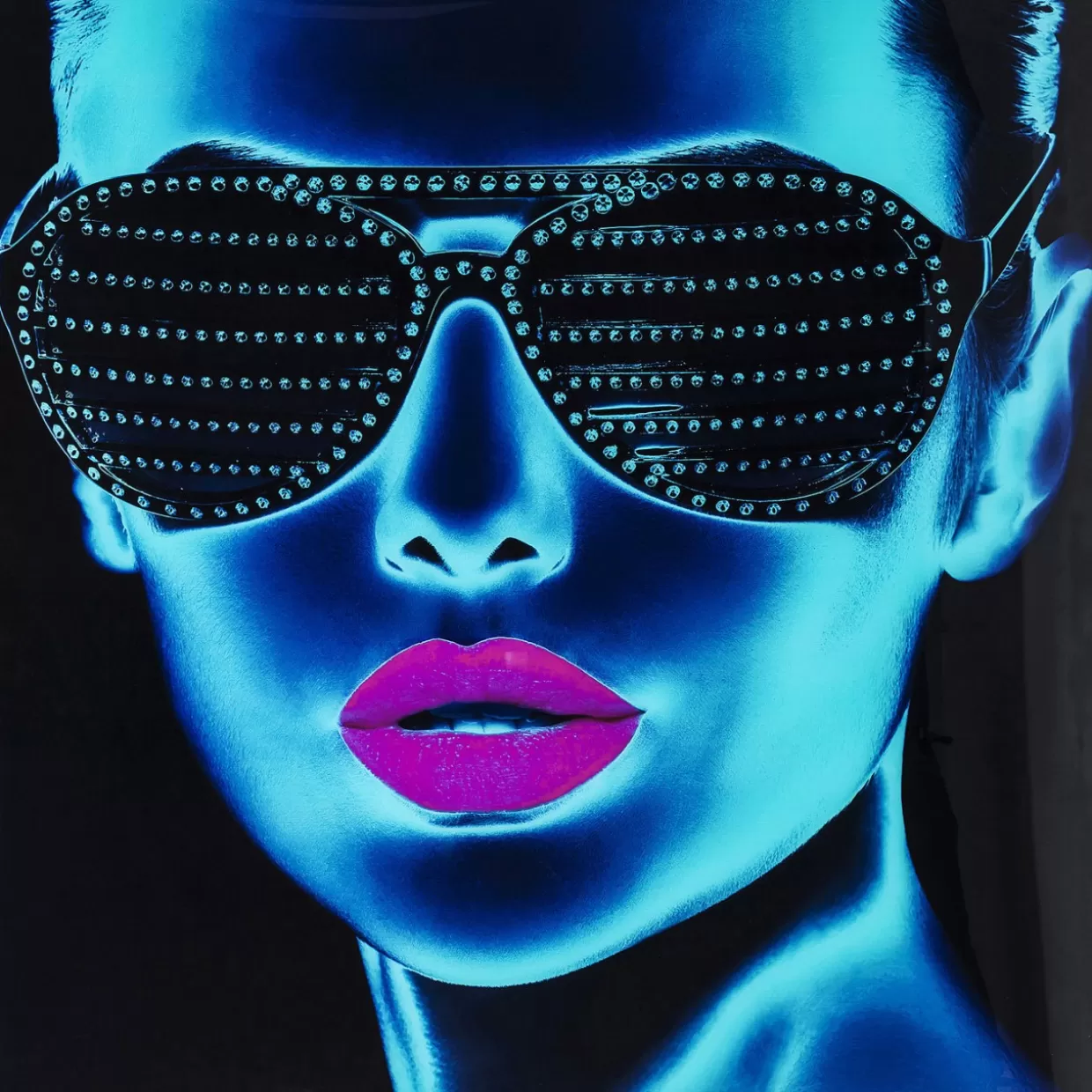 KARE Design Bilder | Bild Glas Tough Girl 120X120Cm