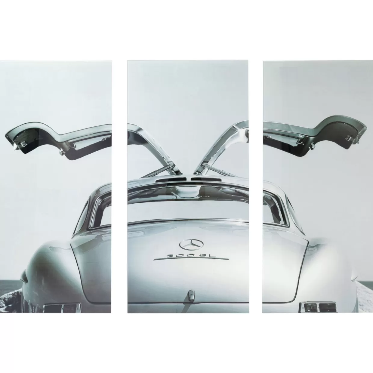 KARE Design Bilder | Bild Glas Triptychon Oldtimer Back 240X160Cm