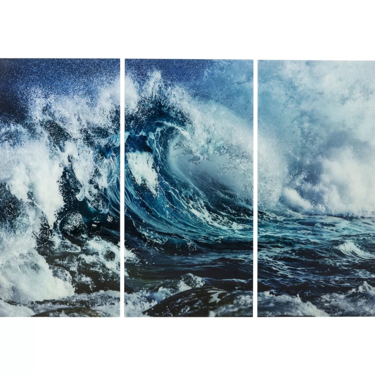 KARE Design Bilder | Bild Glas Triptychon Wave 240X160Cm (3/Set)