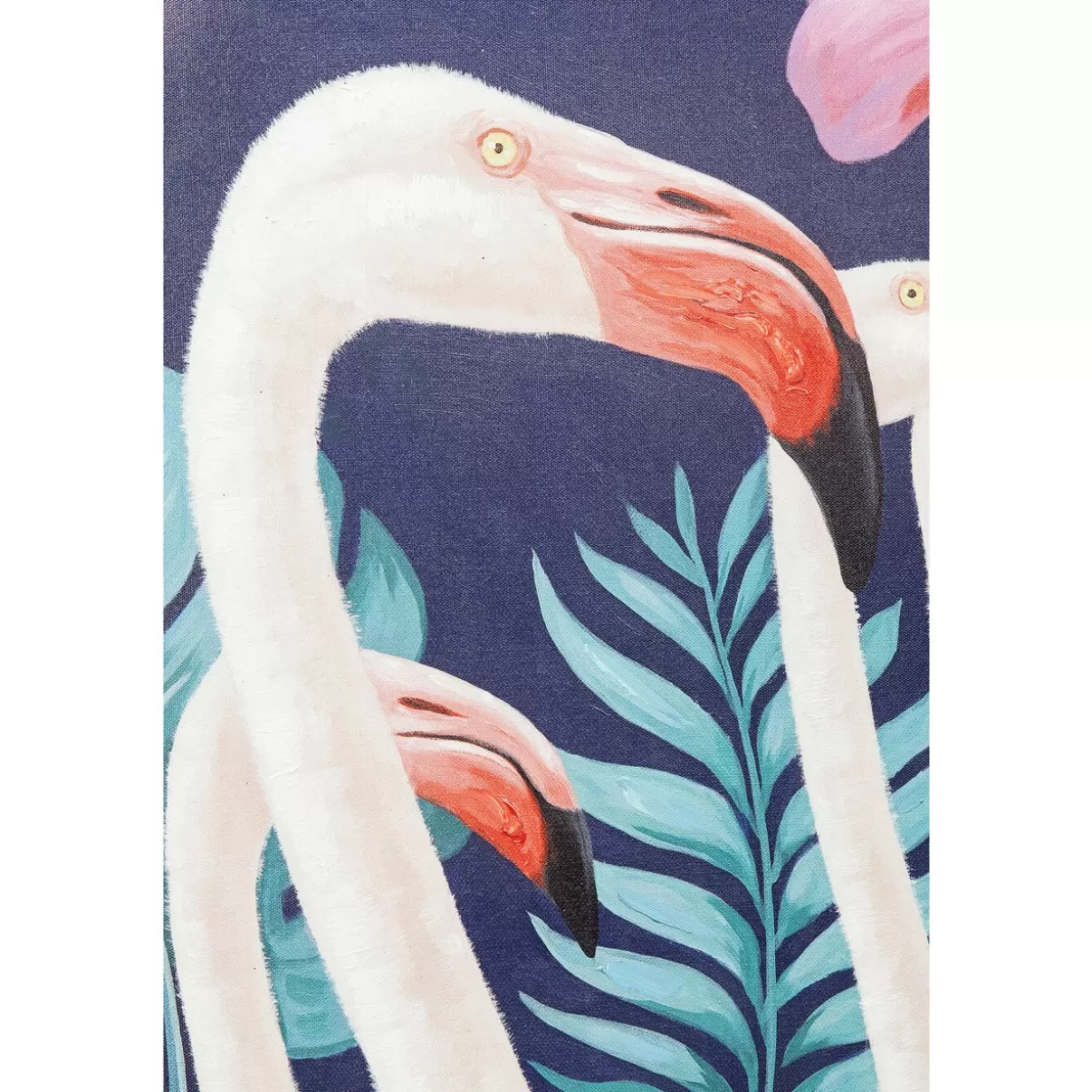 KARE Design Bilder | Bild Touched Flamingo Road Schwarz 122X92Cm