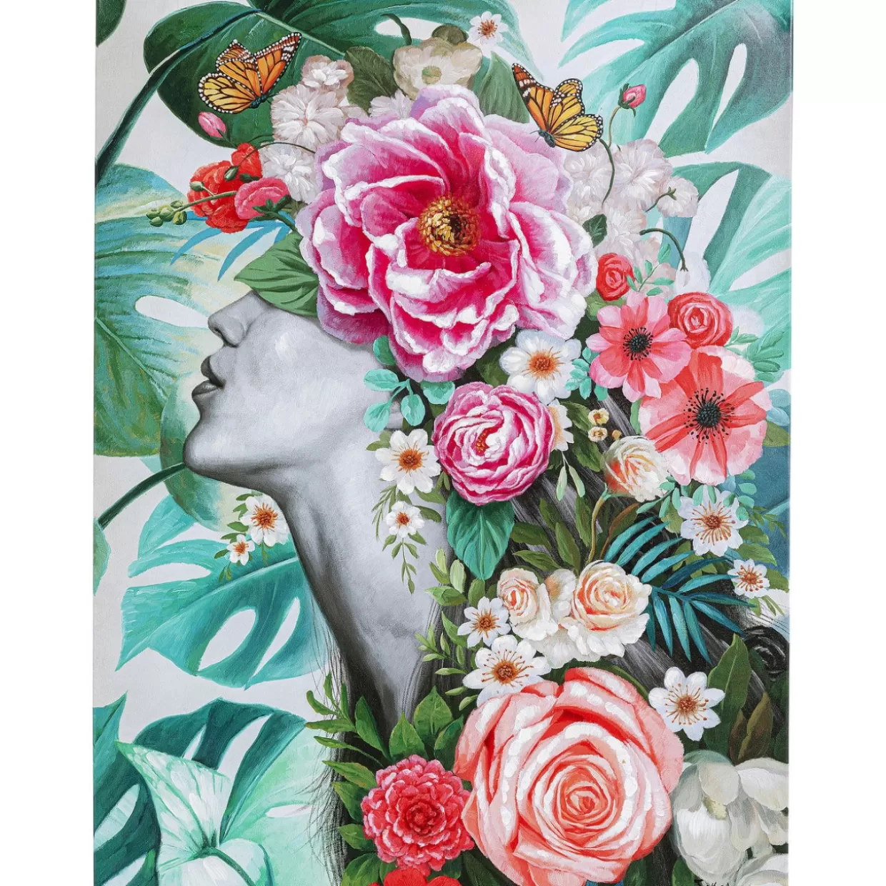 KARE Design Bilder | Bild Touched Flower Lady 120X90