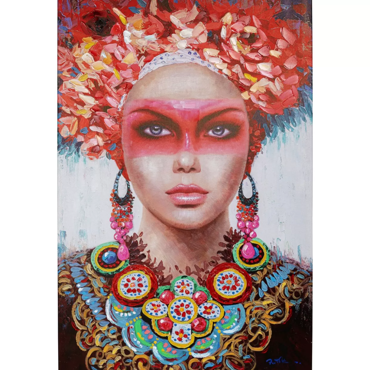 KARE Design Bilder | Bild Touched Red Eye Lady 90X140