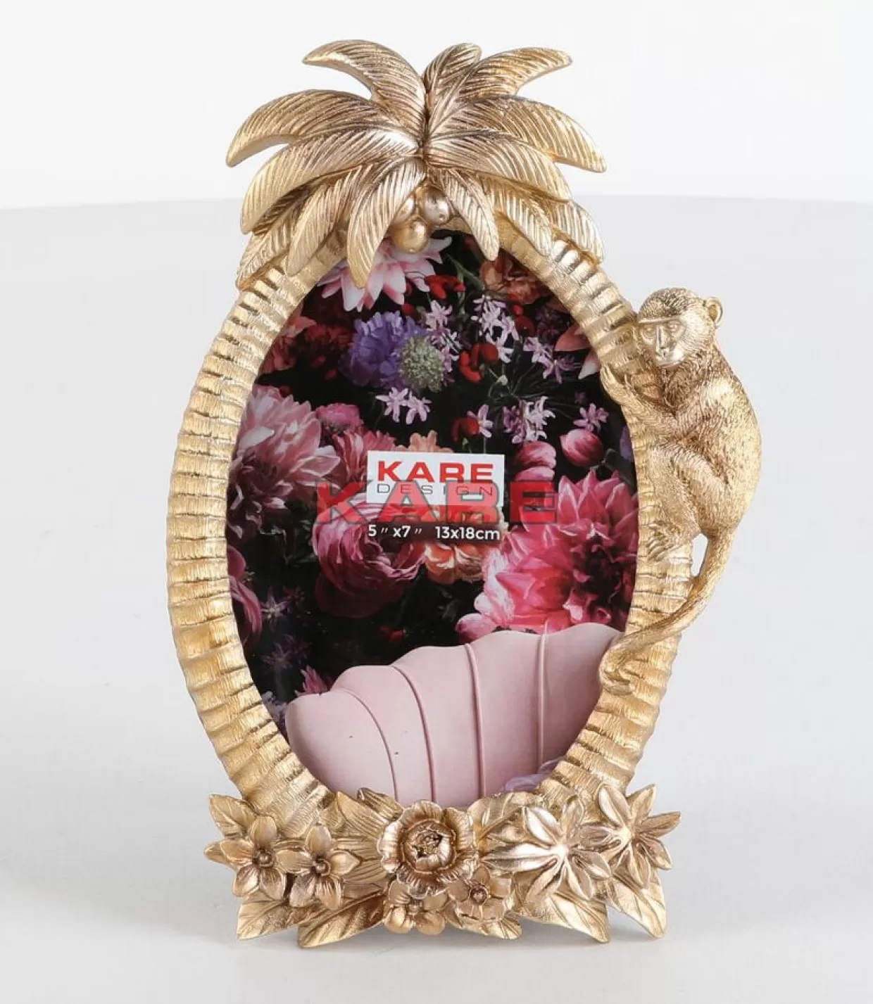 KARE Design Deko & Geschenkartikel | Bilderrahmen Climbing Monkey Gold 17X26Cm