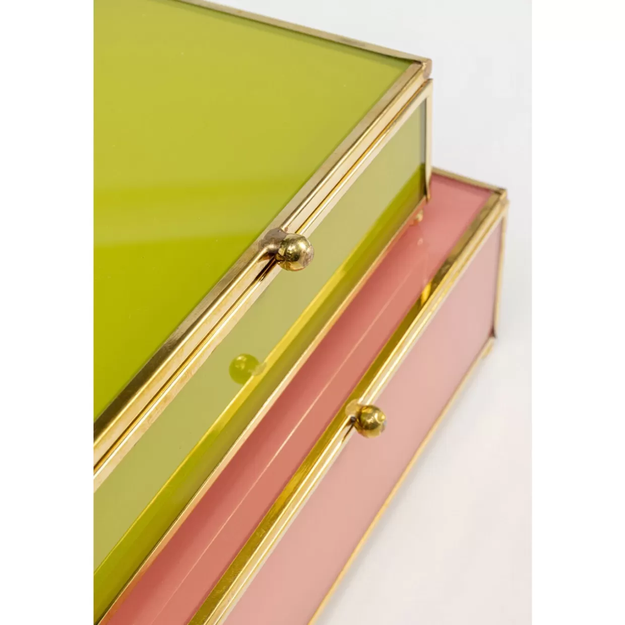 KARE Design Aufbewahrung & Ordnung | Box Neomi Grun Pink (2/Set)