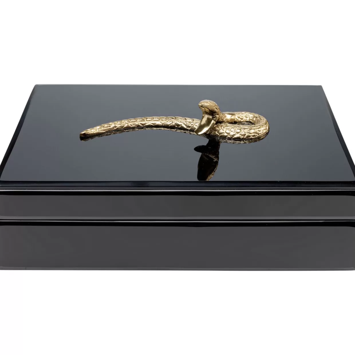 KARE Design Aufbewahrung & Ordnung | Box Snake Bite Schwarz 28X7Cm