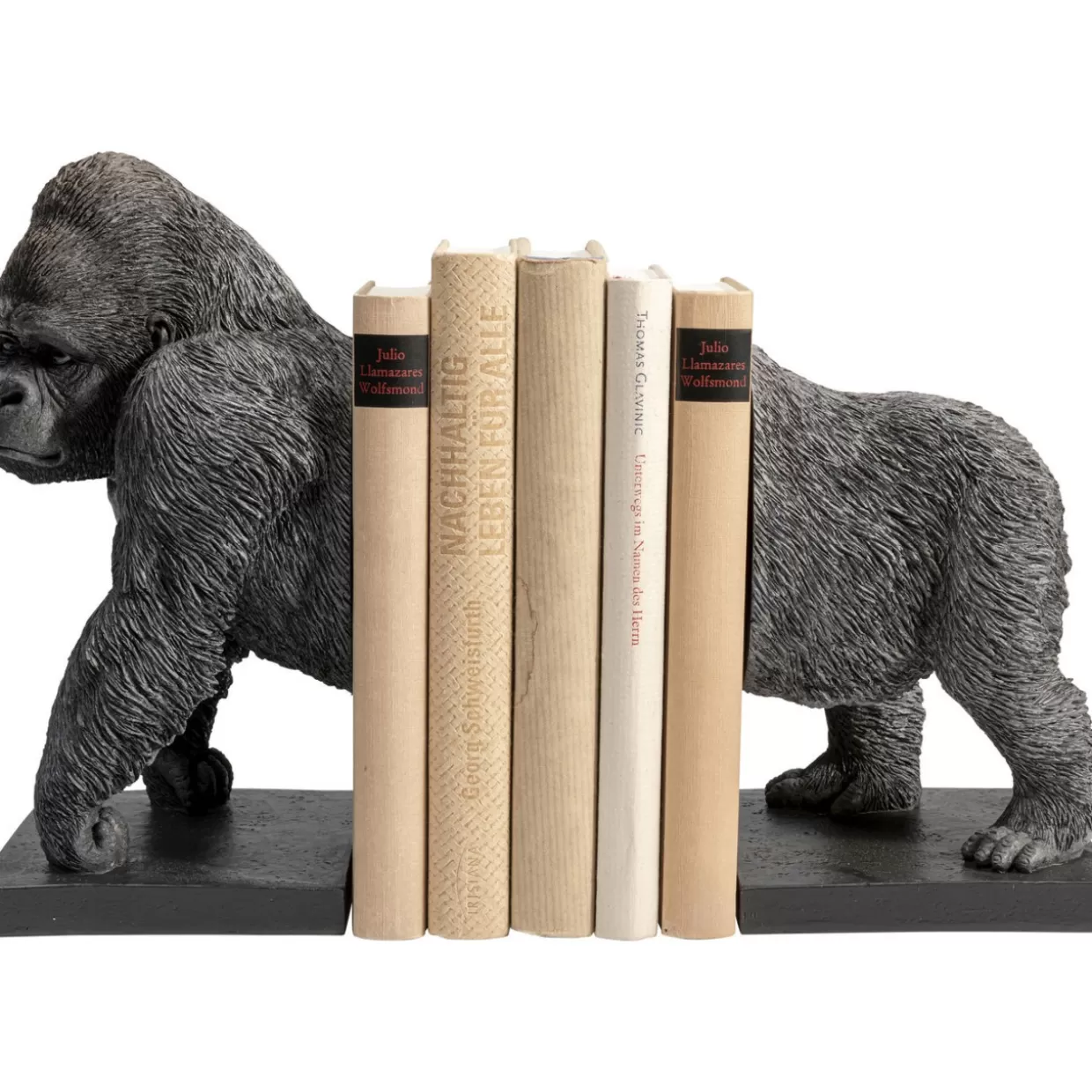 KARE Design Deko & Geschenkartikel | Buchstutze Gorilla (2/Set)