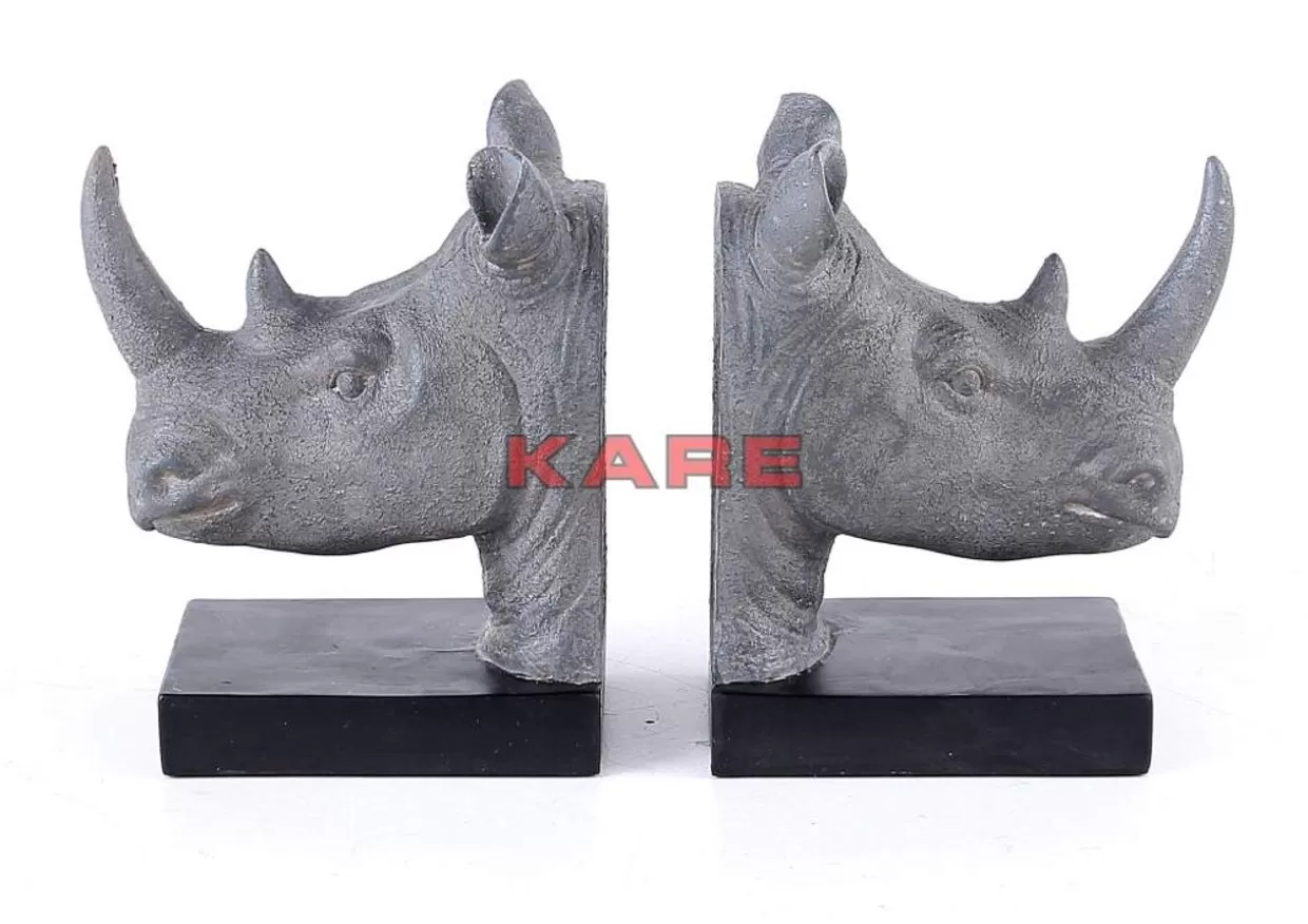 KARE Design Deko & Geschenkartikel | Buchstutze Rhino (2/Set)