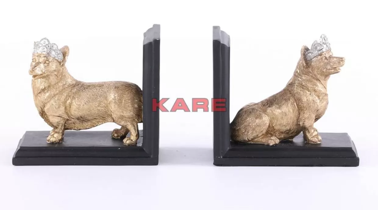 KARE Design Deko & Geschenkartikel | Buchstutze Royal Standing Corgi (2/Set)